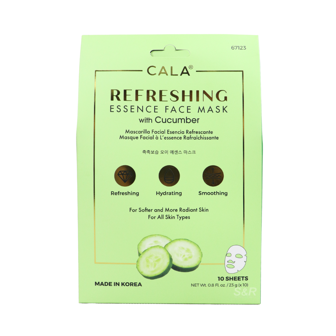 Cala Refreshing Essence Face Mask with Cucumber 10 sheets